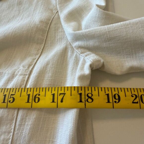 Vintage J. Jill Ivory Three Quarter Sleeve Two Button Jacket Sz MP, Cottagecore - Picture 7 of 14